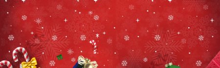 雪花雪地圣诞节促销卡通banner背景