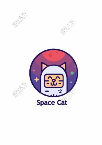可爱太空猫