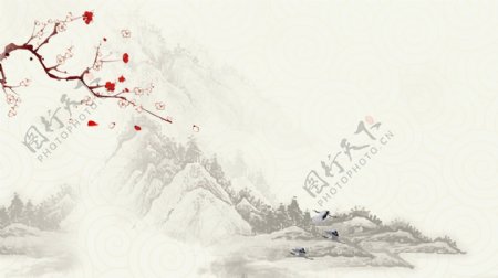 中国古典水墨风背景