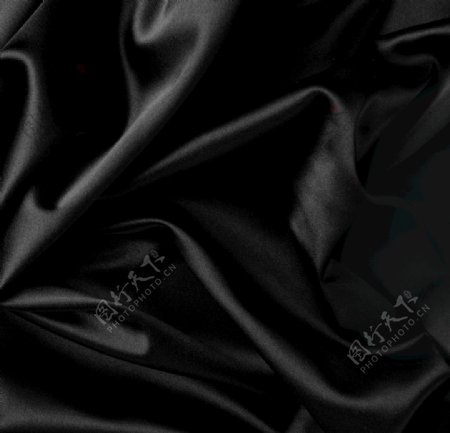 黑色丝绸光滑背景