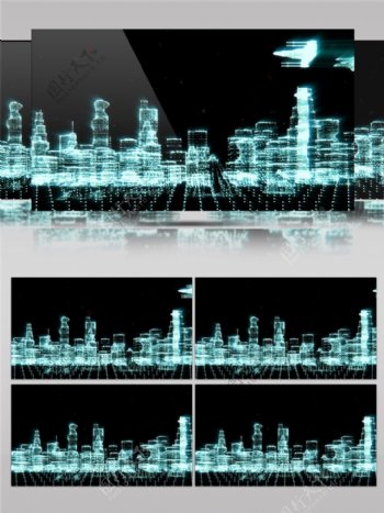 激光科技城市高清视频素材
