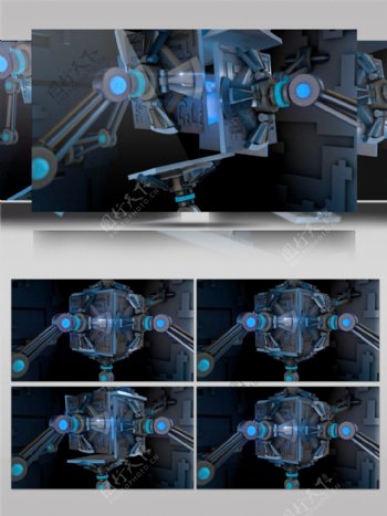 简约蓝色科技机器人动感视频素材