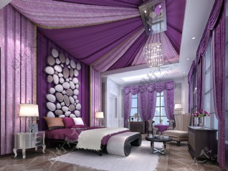 法式浪漫温馨奢华卧室装修效果图