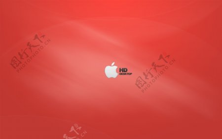 红色简洁苹果桌面