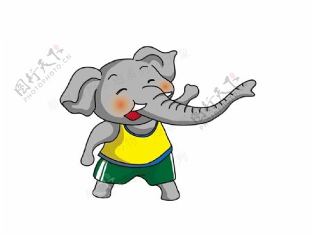 原创动物卡通系列大象