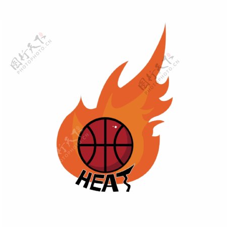 NBA球队热火队标志装饰图案