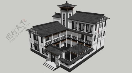 新中式风格别墅建筑