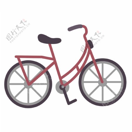 卡通手绘自行车装饰图案