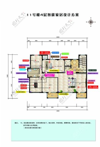 彩色户型图沙发桌椅床