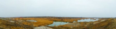 深秋时节的河道风景