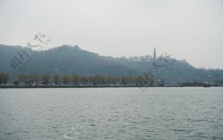 杭州西湖景色白堤