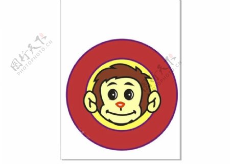 卡通猴子标志logo
