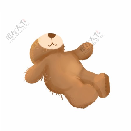 卡通一个小熊玩偶设计