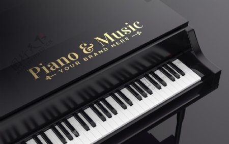 钢琴logo展示样机