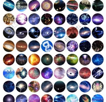 80个宇宙背景的图标头像可用作