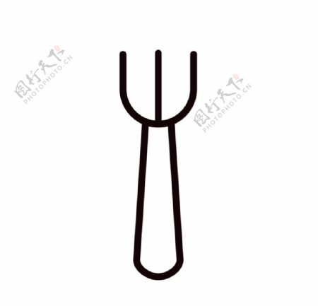 叉子叉工具餐具图标