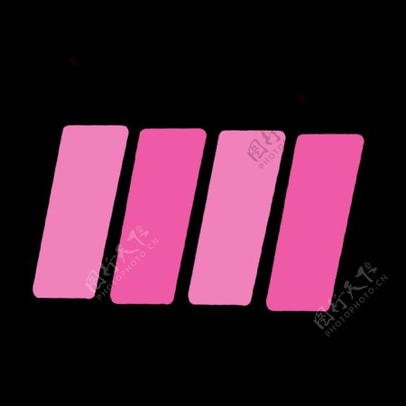 斜矩形粉色分类图标