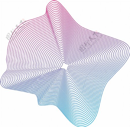 紫色蓝色抽象线条几何流体渐变素材
