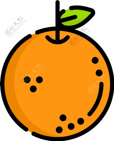 mbe风格橘子装饰图标