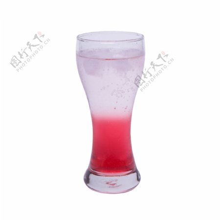 粉色圆柱创意玻璃饮料元素
