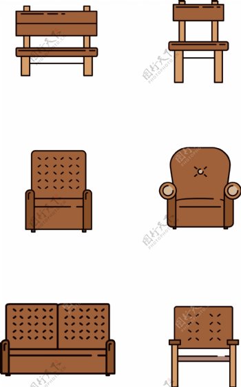 各种各样的椅子免扣图标