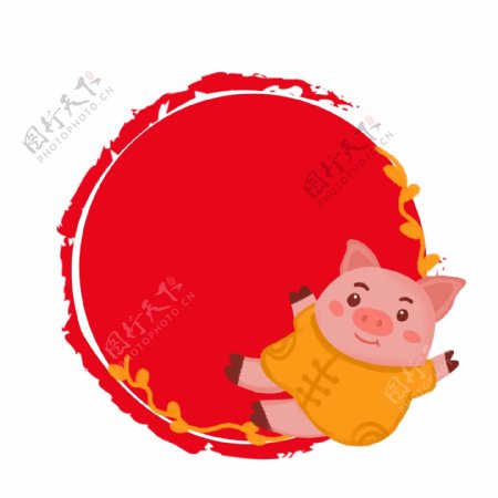 2019新中式猪年边框