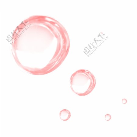 红色透明泡泡漂浮素材免费下载