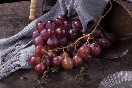 实物图摄影图可口新鲜水果葡萄1