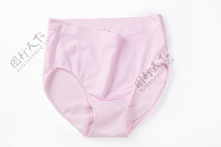 粉色女士内裤实物图摄影图
