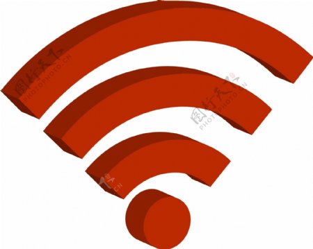 矢量无线网络覆盖立体标志wifi