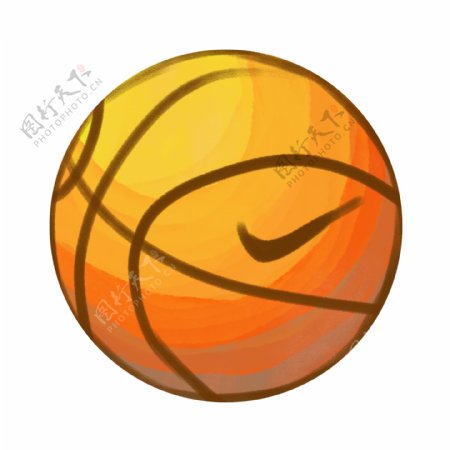 火焰的皮质篮球插画