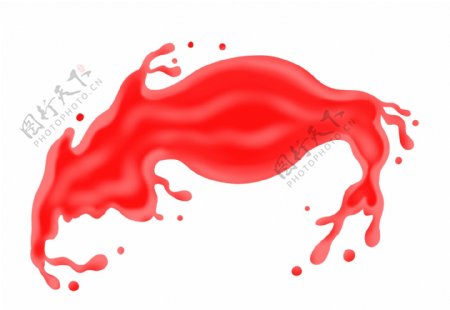 飞溅的番茄汁插画