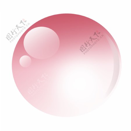 红色透明气泡插图