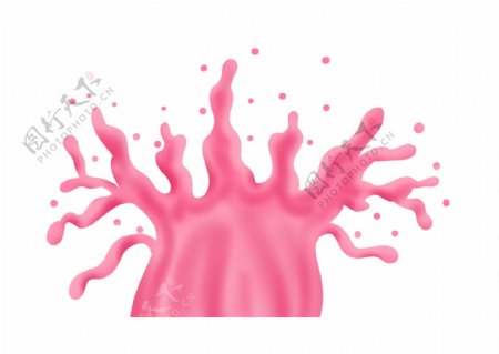 精美的粉色液体插画