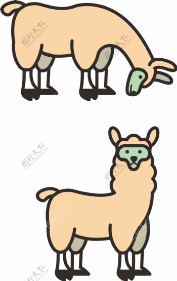 羊驼造型动物图案