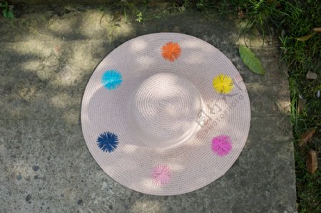 彩色花朵女士遮阳帽防晒凉帽10