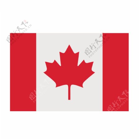 彩色创意加拿大国旗元素