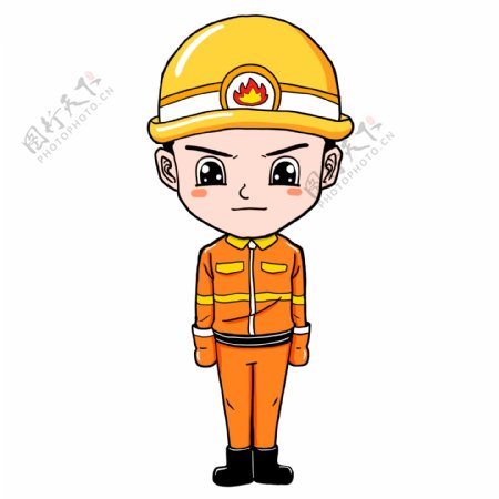 消防安全手绘插画