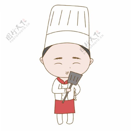 劳动职业厨师人物卡通手绘