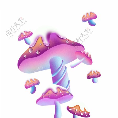 炫彩液态蘑菇装饰