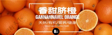 甜橙脐橙促销淘宝banner