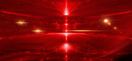 红色抽象空间光影背景