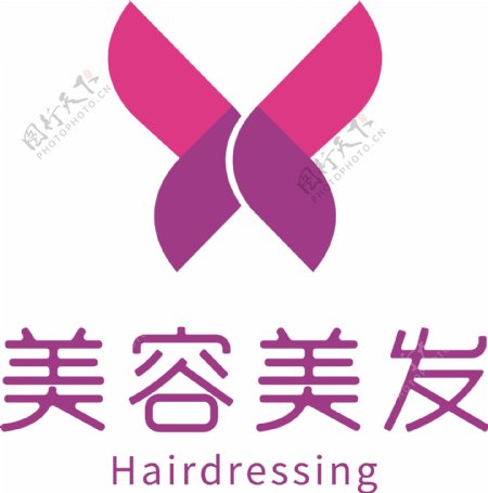 美容美发标识logo
