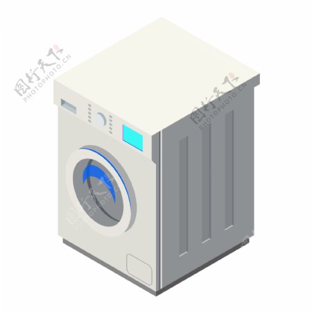 2.5d家用电器滚筒洗衣机AI矢量元素