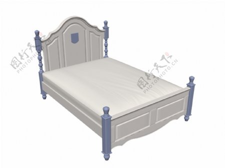 欧式床的3D模型
