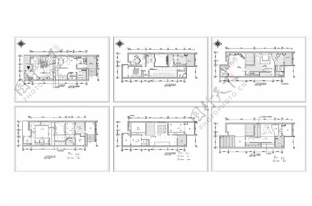 联排别墅欧式风格装修CAD施工图