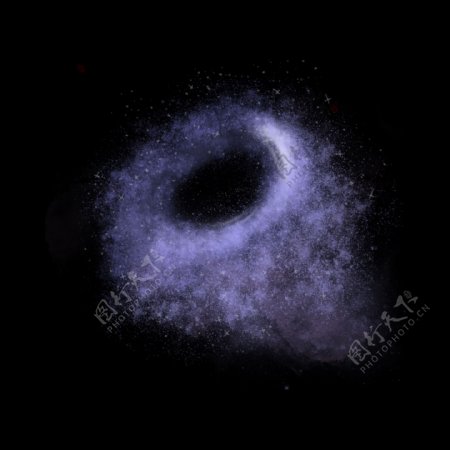 手绘写实风宇宙黑洞元素设计