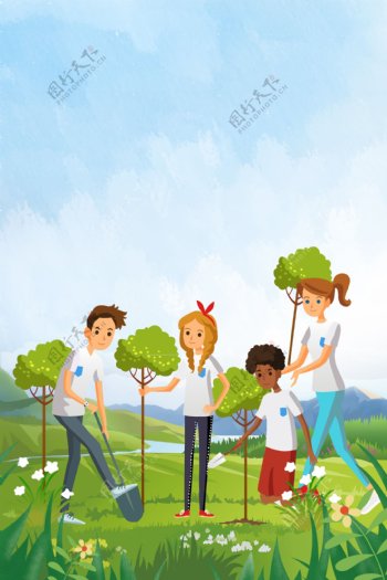 2018年312植树节海报
