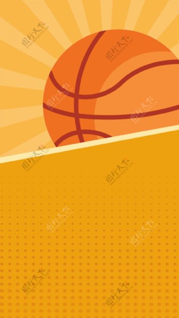 篮球比赛体育文艺H5背景素材