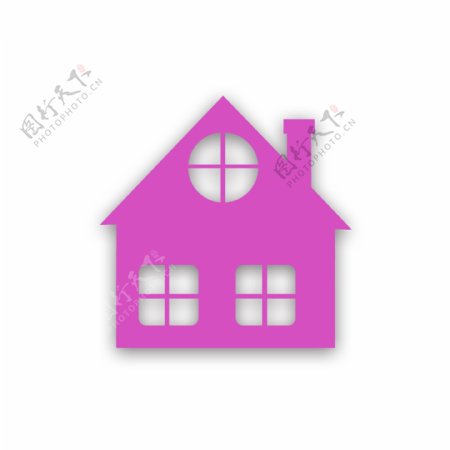 紫色简单小房子矢量素材